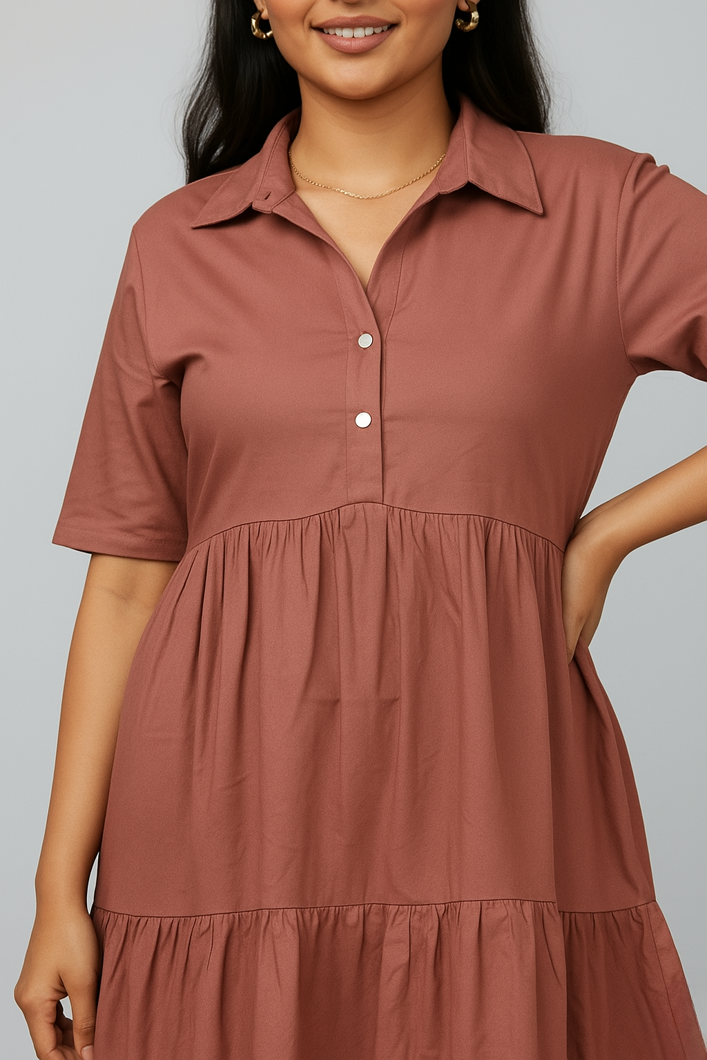 Summer A line Collar Dress