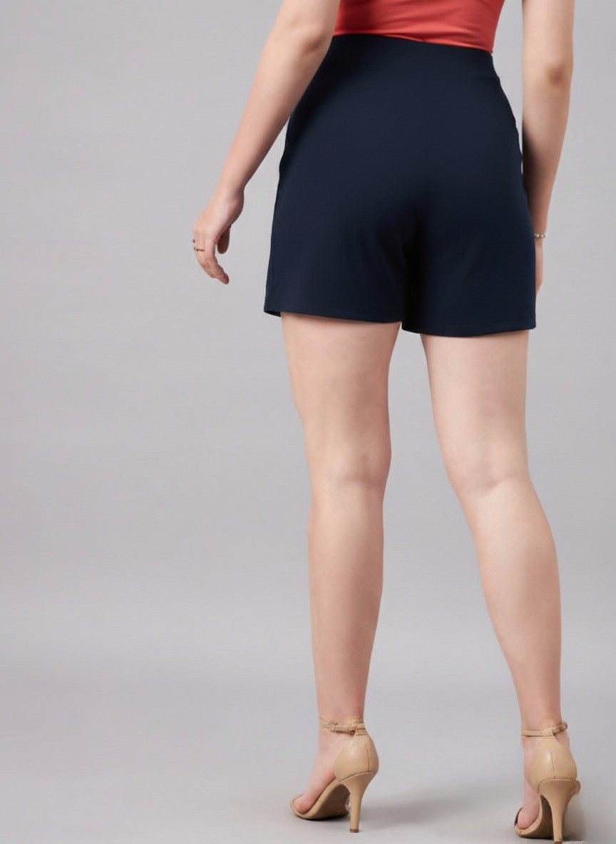 Straight Front Slit Mini Skorts