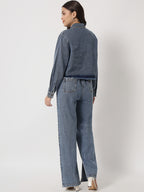 Distressed Denim Two-Piece Co-Ords