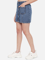 Denim Straight Mini Skirts