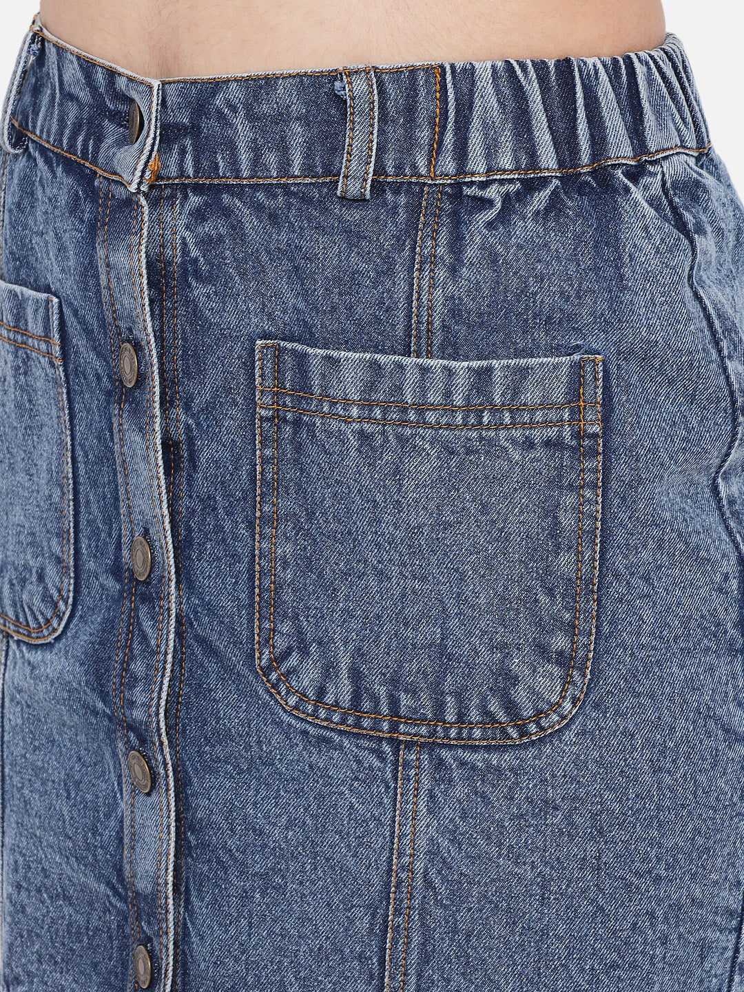 Denim Straight Mini Skirts