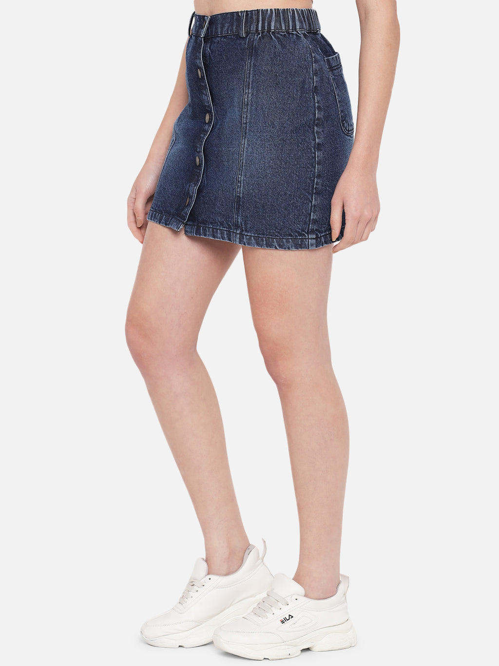 Woven A Line Mini Skirts