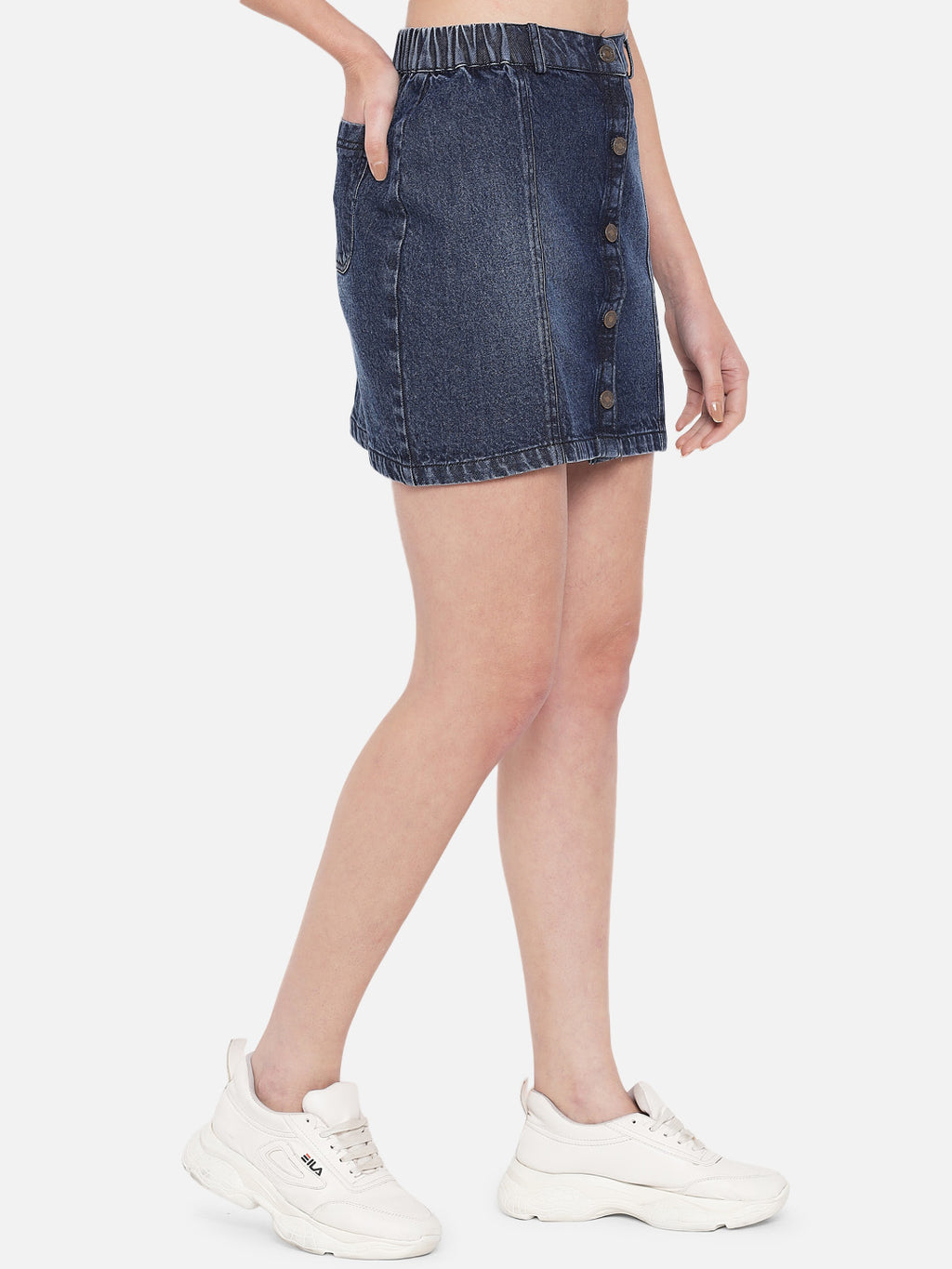 Woven A Line Mini Skirts