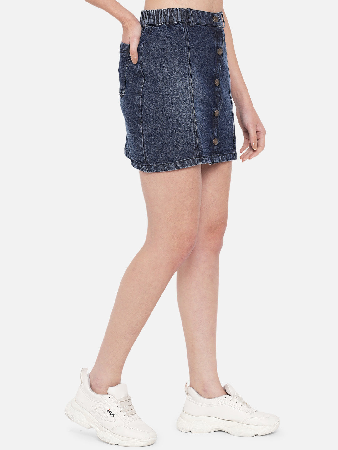 Woven A Line Mini Skirts