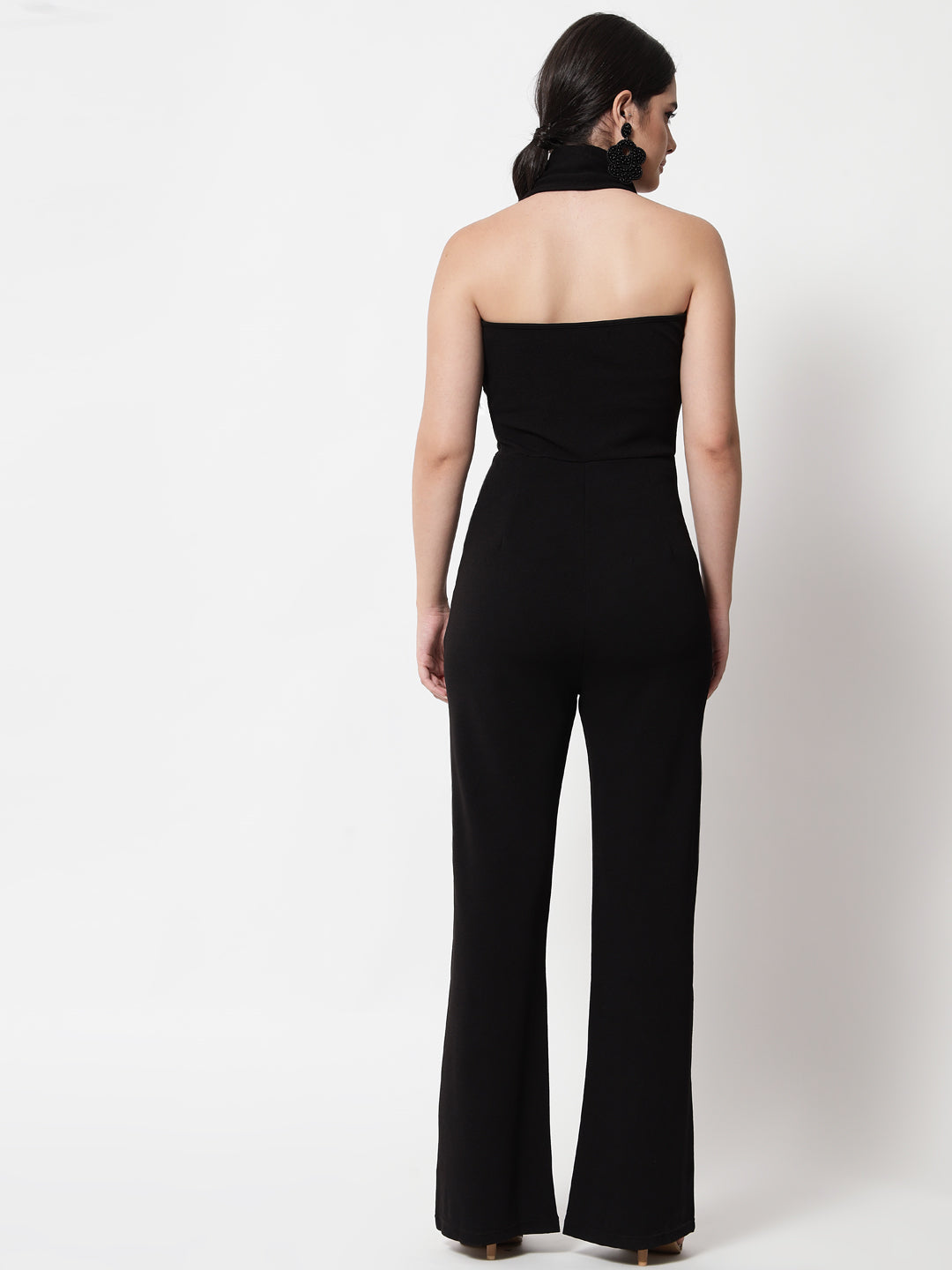 Halter Neck Sleeveless Basic Jumpsuit