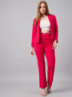 Pink Scalping Blazer With Trousers