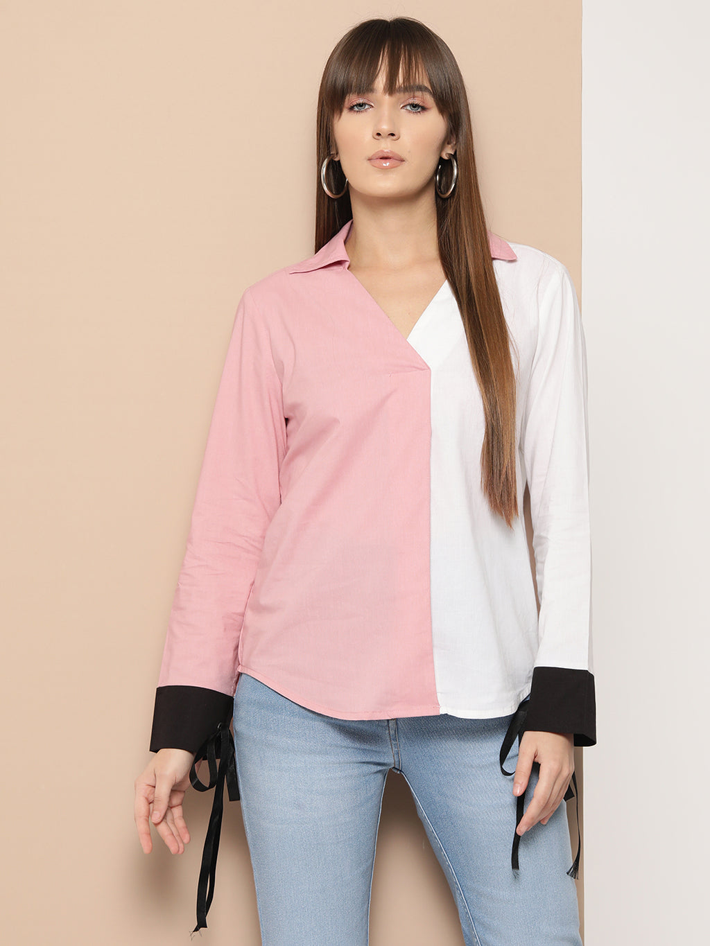 Women Colourblocked Casual Shirt