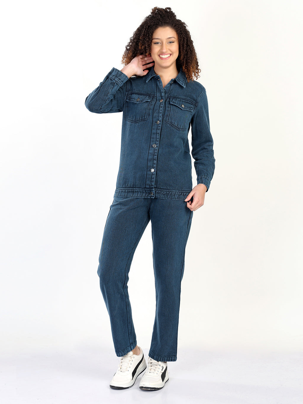 Denim Shirt & Tapered Jeans Set