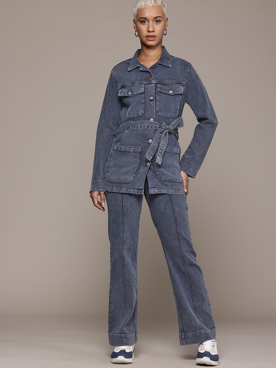 Denim Coat With Jeans