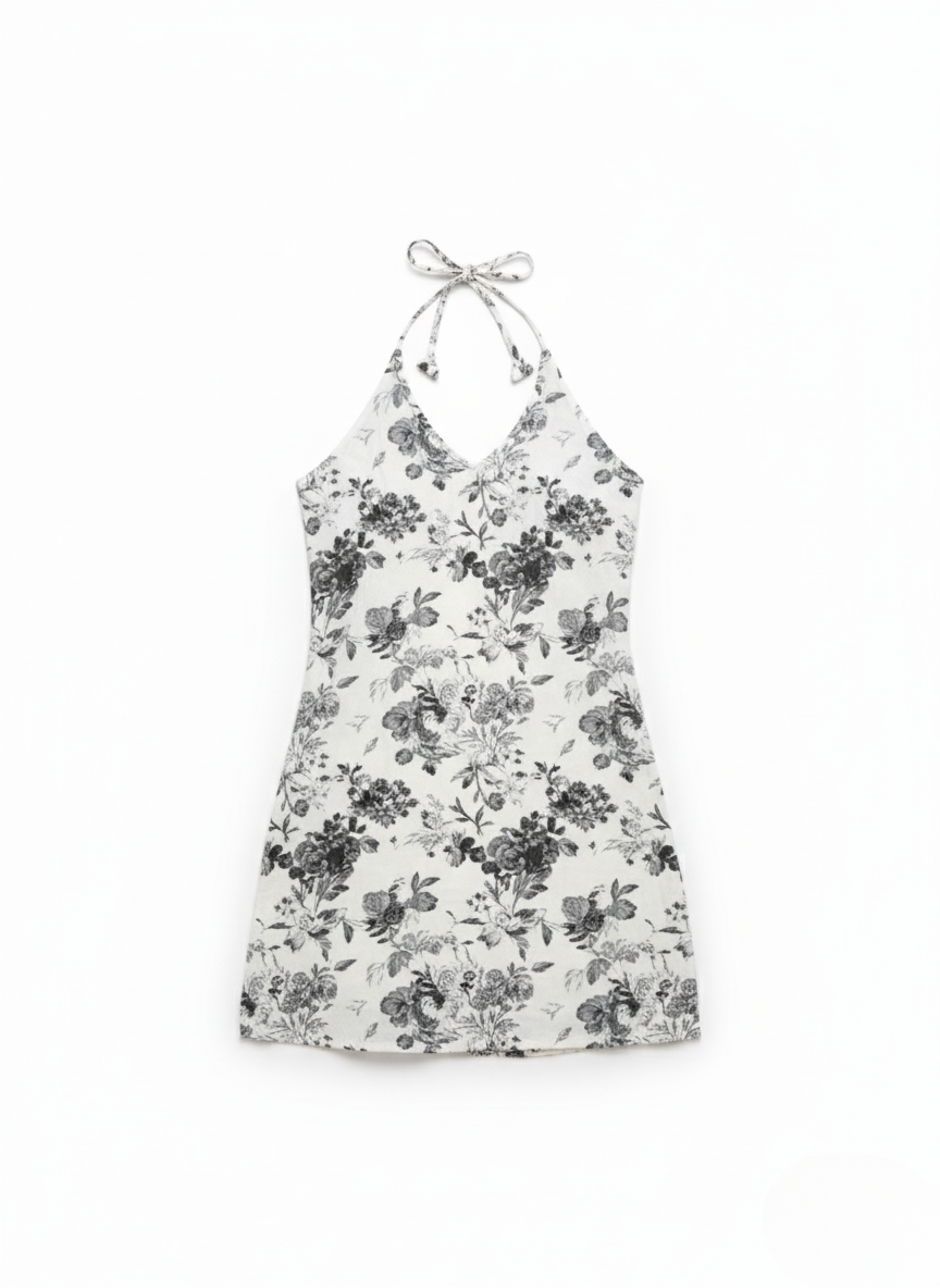 Floral printed Halter Neck Kurti