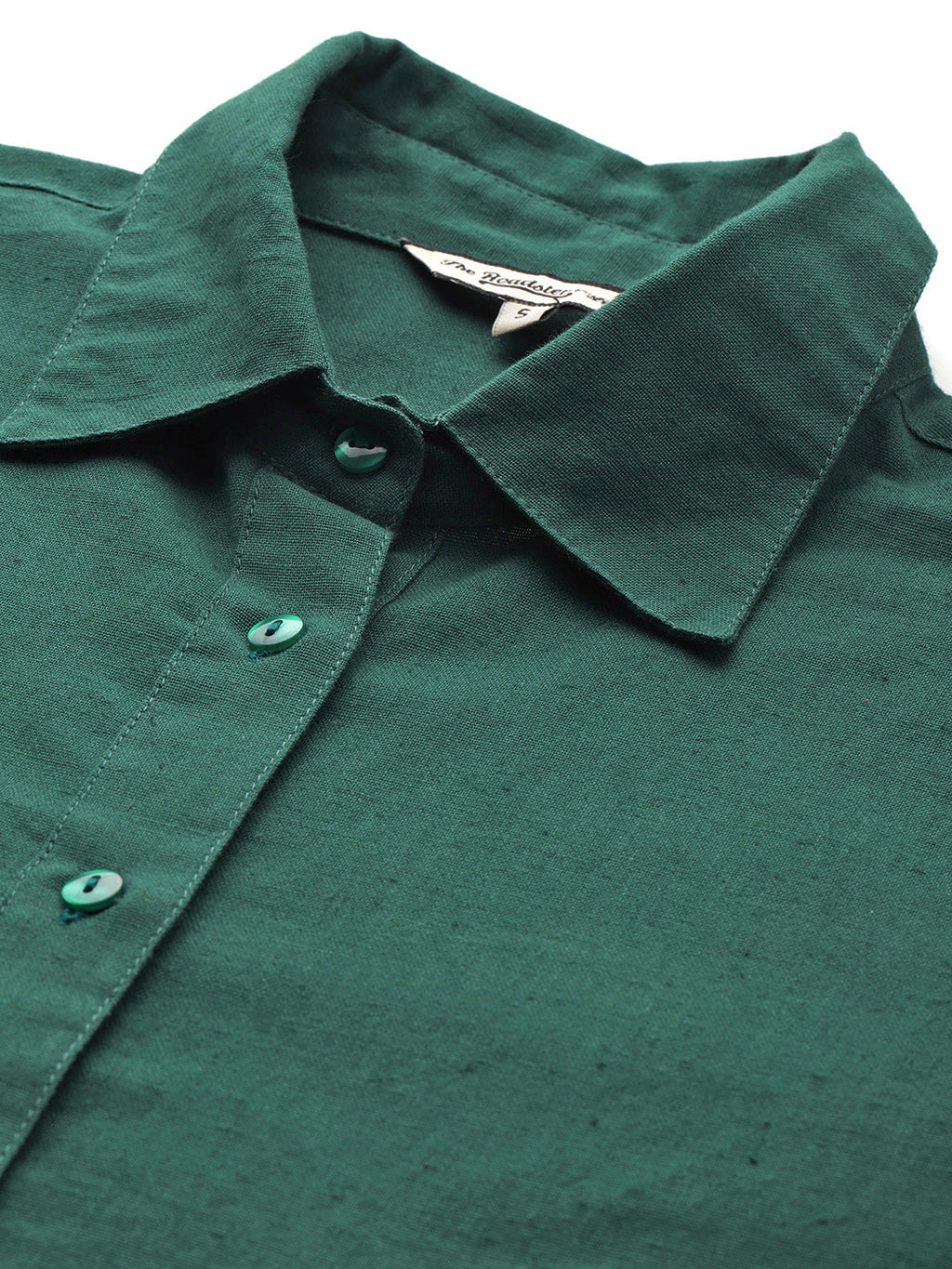 Green Pure Cotton Shirt with Shorts