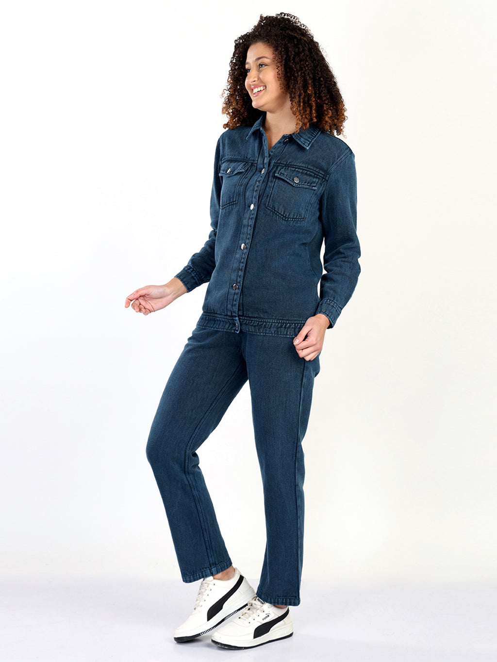 Denim Shirt & Tapered Jeans Set