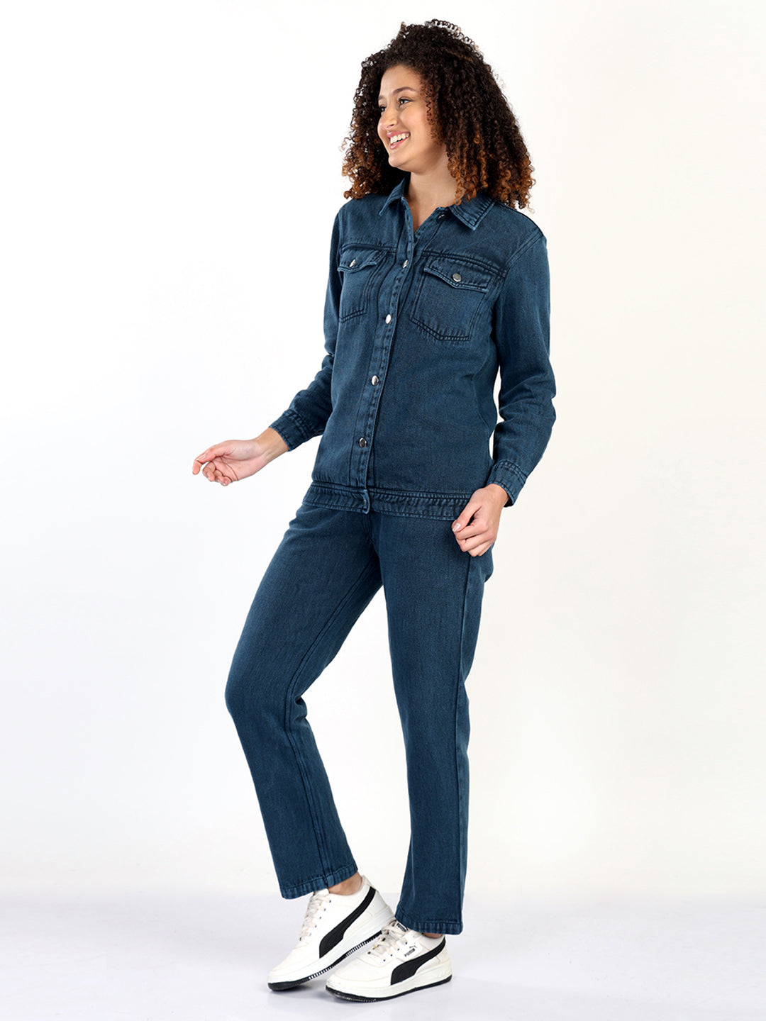 Denim Shirt & Tapered Jeans Set