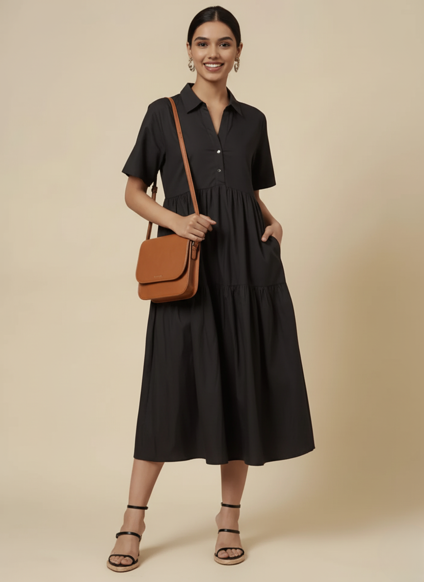 Summer A line Collar Dress