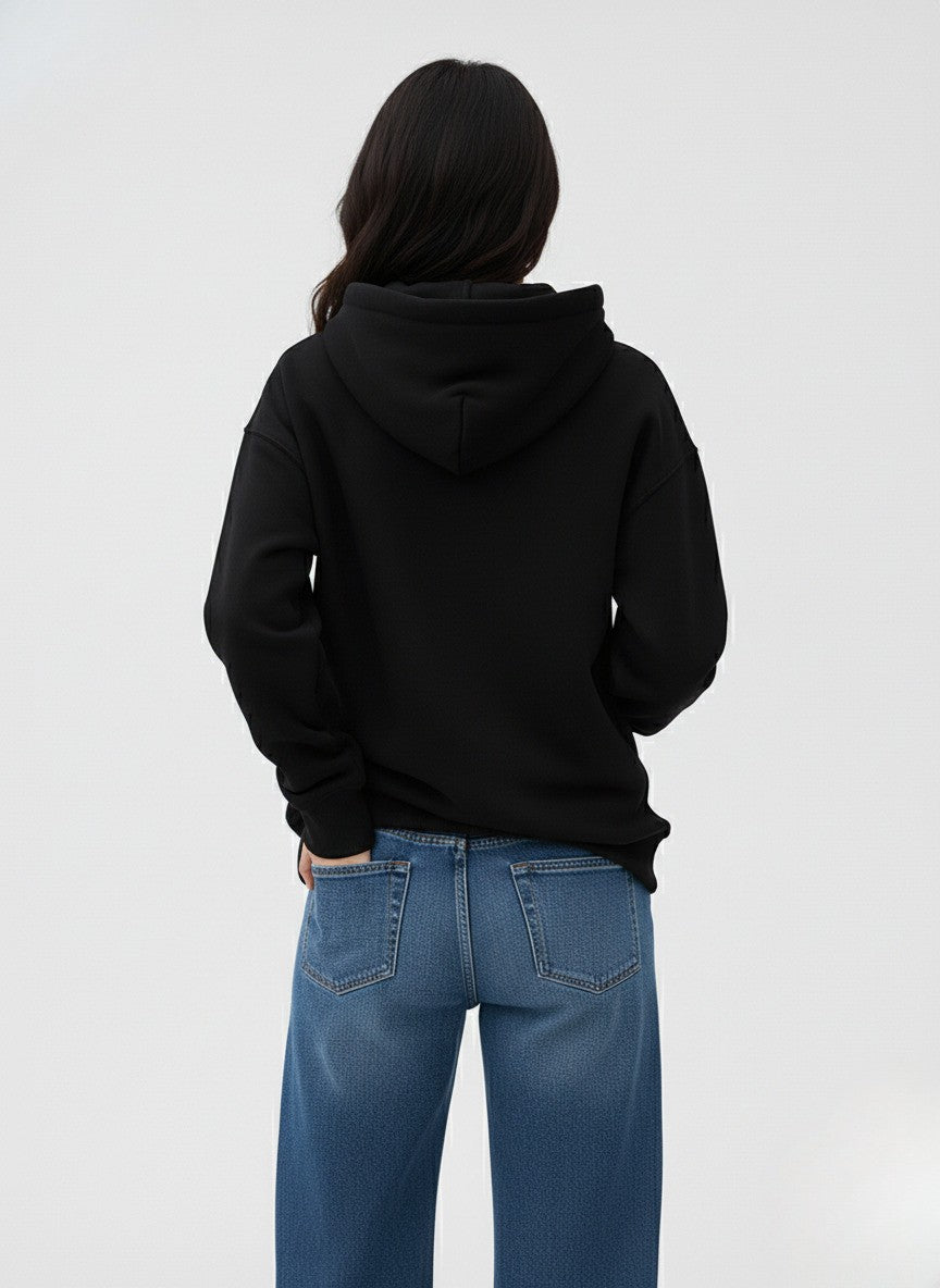 Plain Black Oversized Hoodie