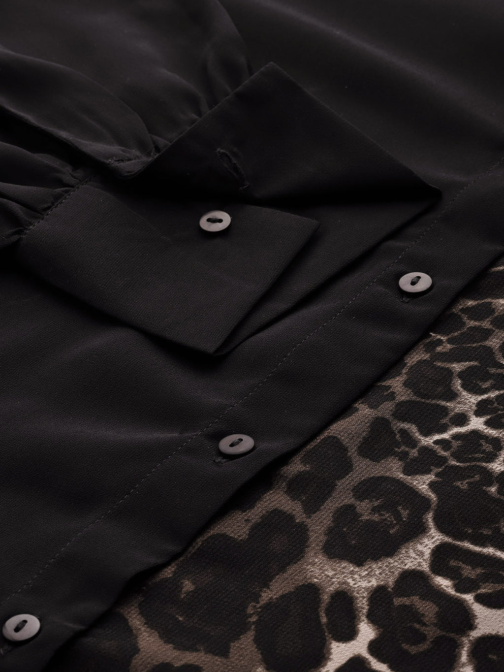 Women Animal Printed Semi Sheer Casual Shirt