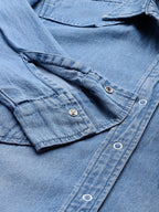 Pure Cotton Denim Casual Shirt