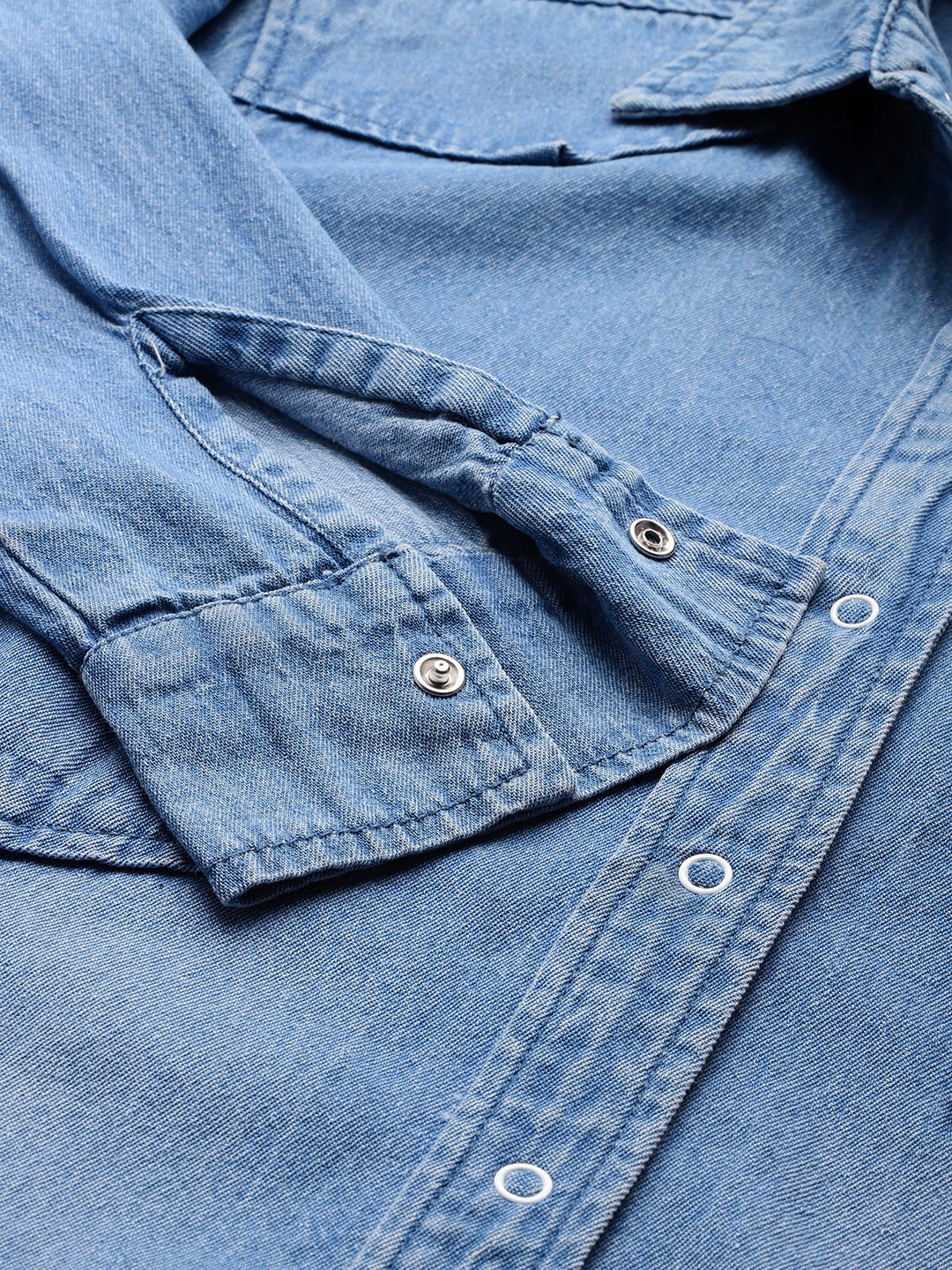 Pure Cotton Denim Casual Shirt