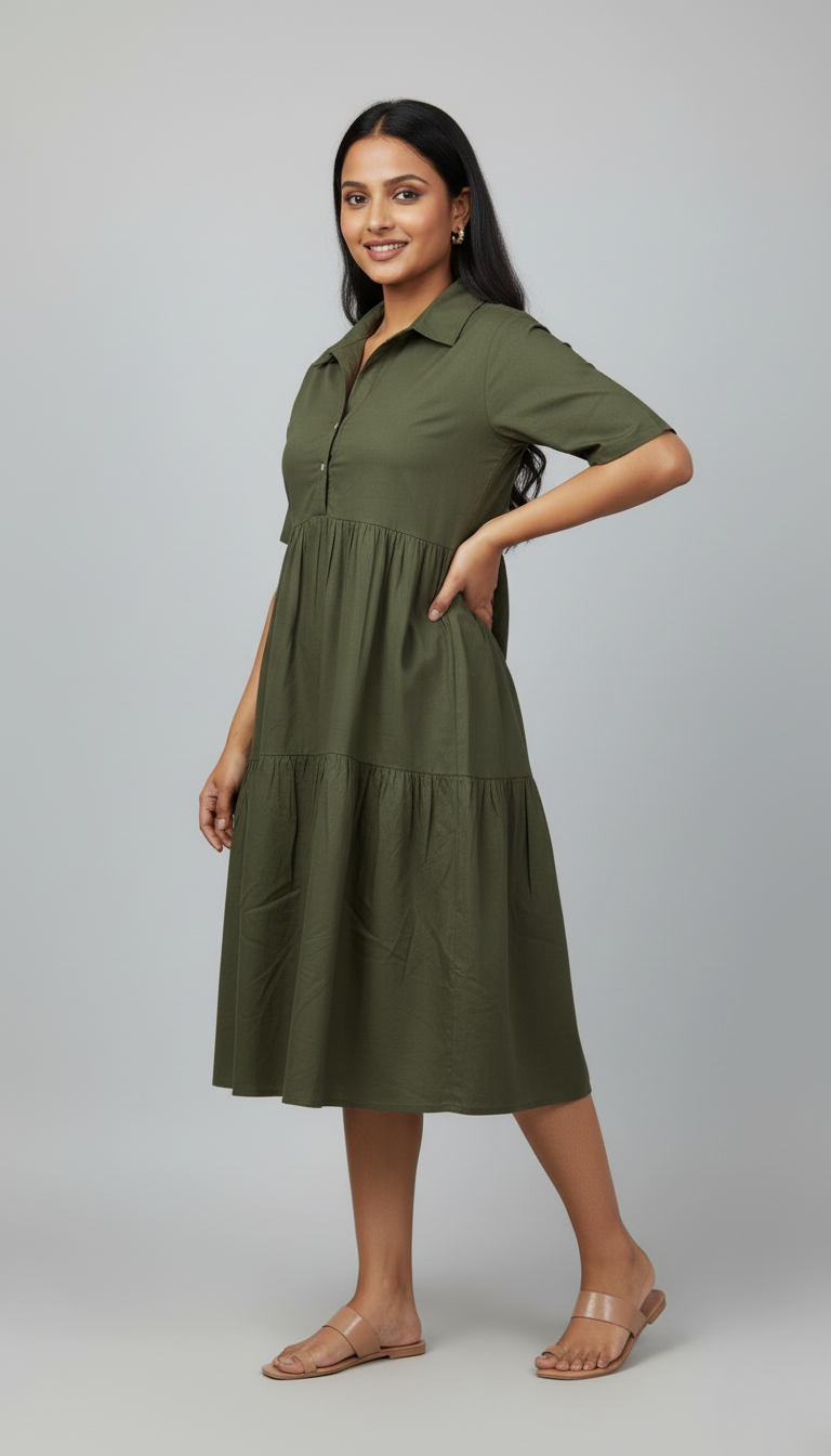 Summer A line Collar Dress