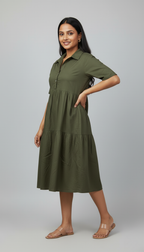 Summer A line Collar Dress