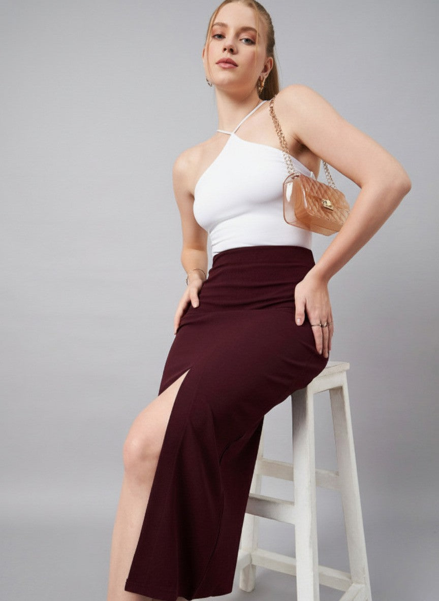 Front Slit midi Pencil Skirts