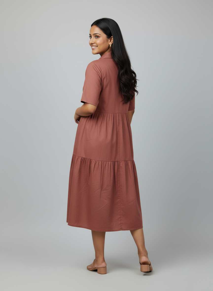 Summer A line Collar Dress