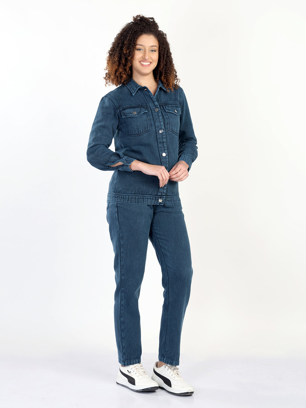 Denim Shirt & Tapered Jeans Set