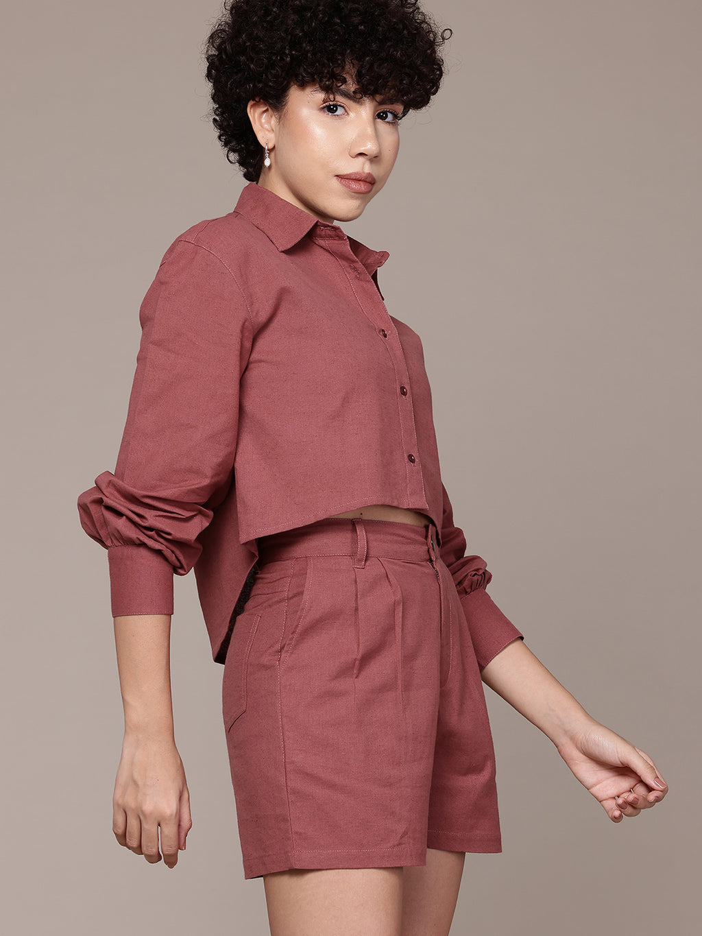 Pure cotton shirt with shorts