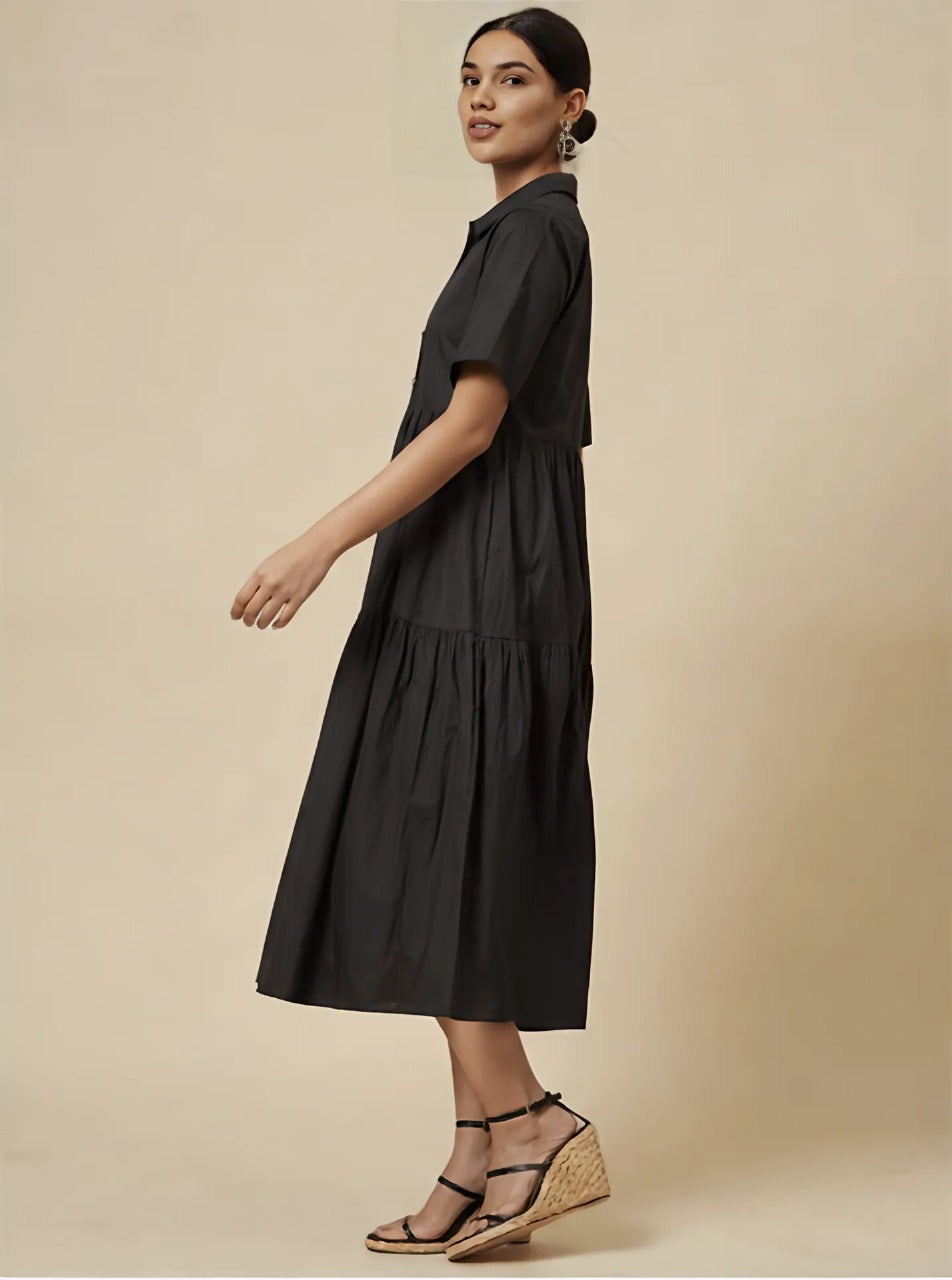 Summer A line Collar Dress