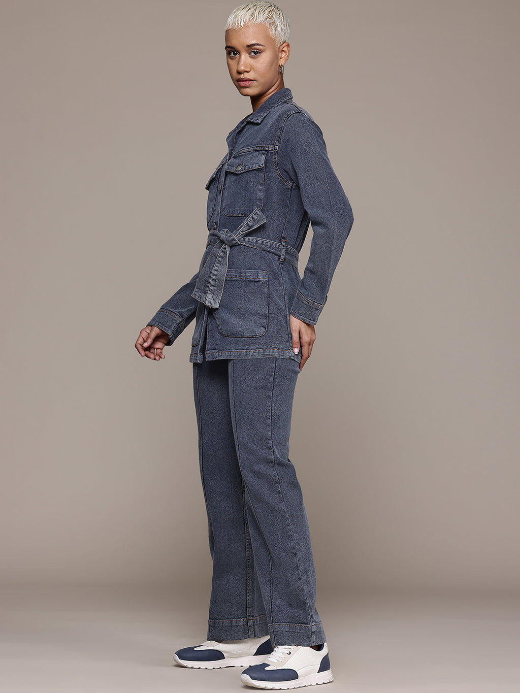 Denim Coat With Jeans