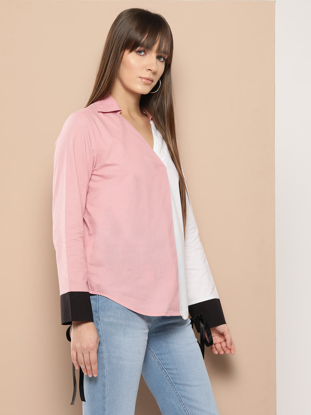 Women Colourblocked Casual Shirt