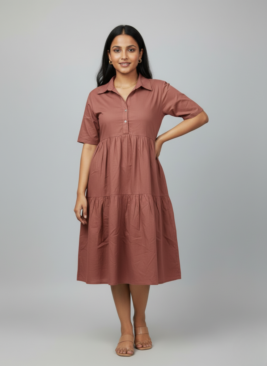 Summer A line Collar Dress