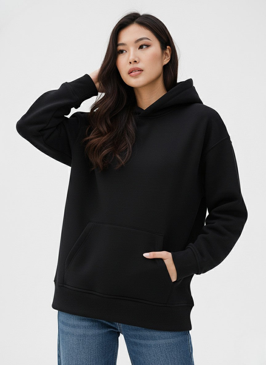 Plain Black Oversized Hoodie