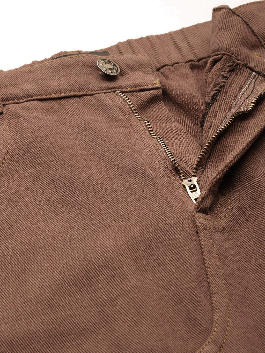 Pure Cotton Denim Straight Maxi Skirt with Front Slit