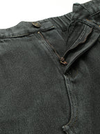 Pure Cotton Denim Straight Maxi Skirt with Front Slit