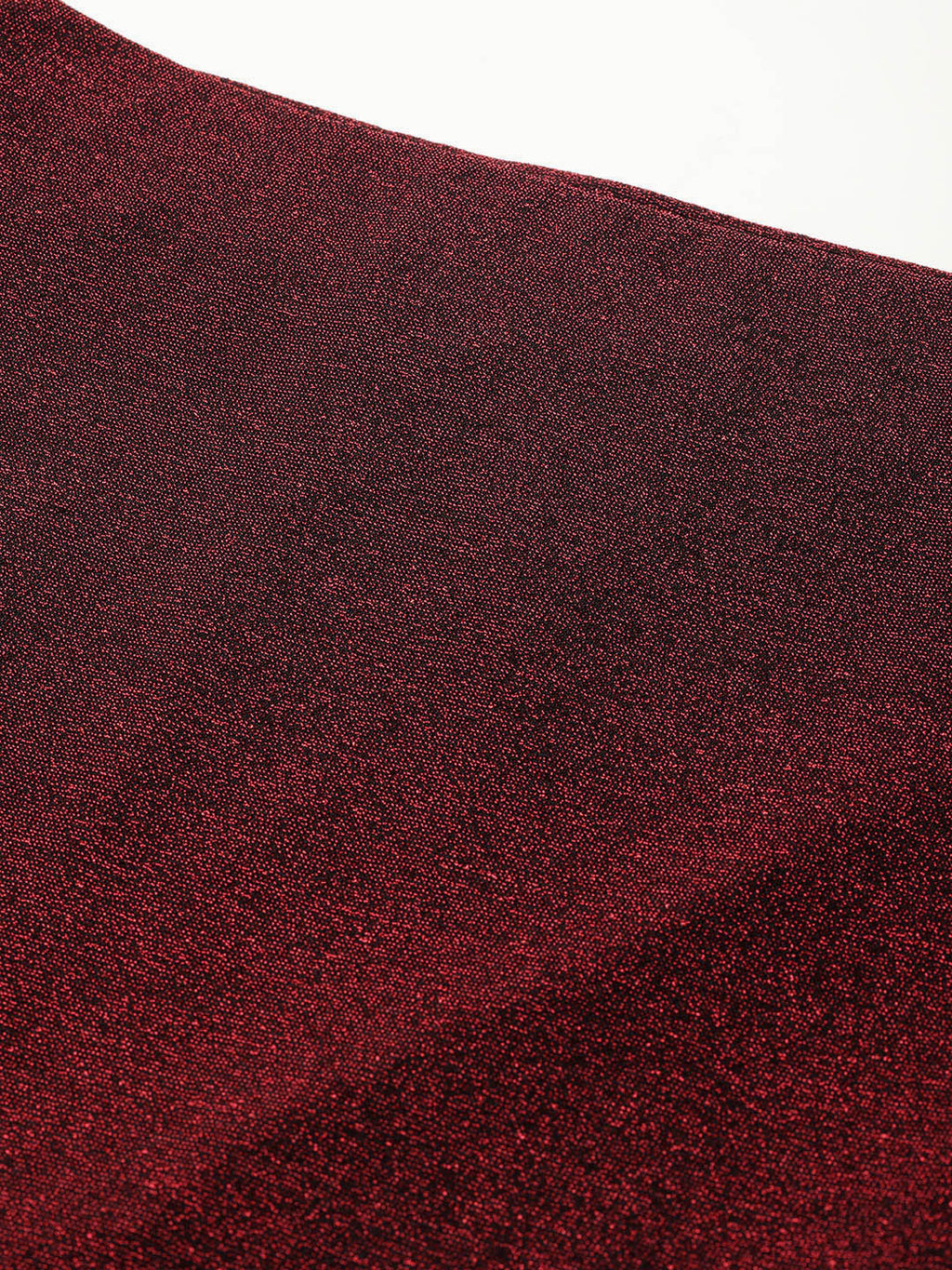 Women Solid Pencil Maroon Shiny Midi Skirt