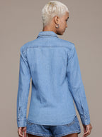 Pure Cotton Denim Casual Shirt