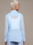 Sheer Pure Cotton Casual Shirt