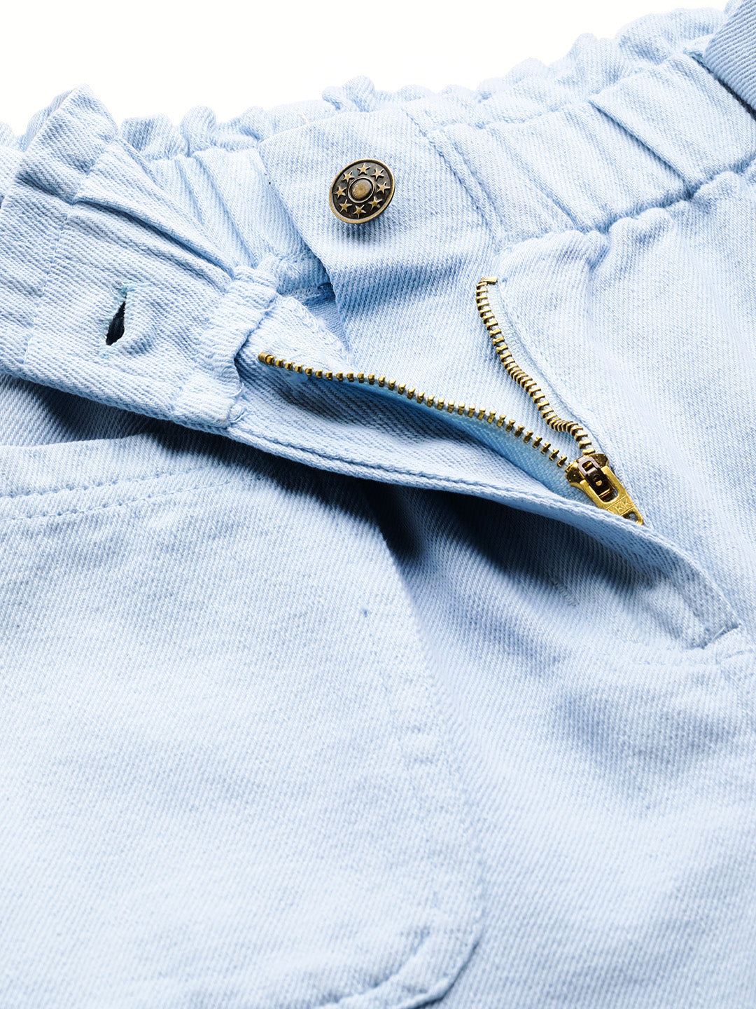 Women High-Rise Blue Shorts