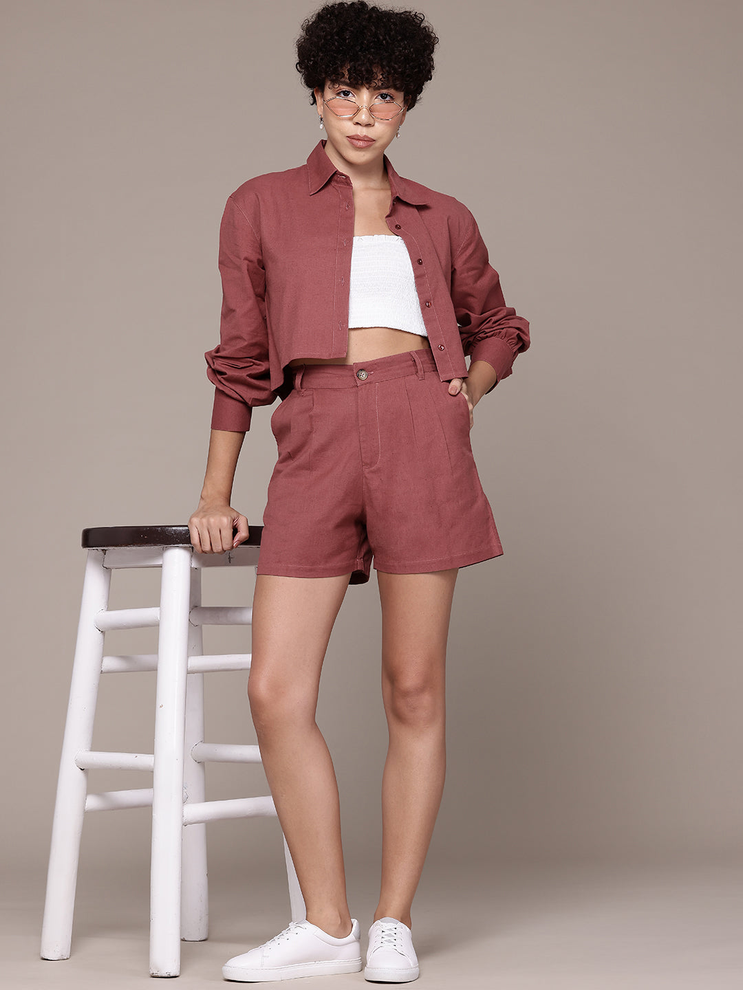 Pure cotton shirt with shorts