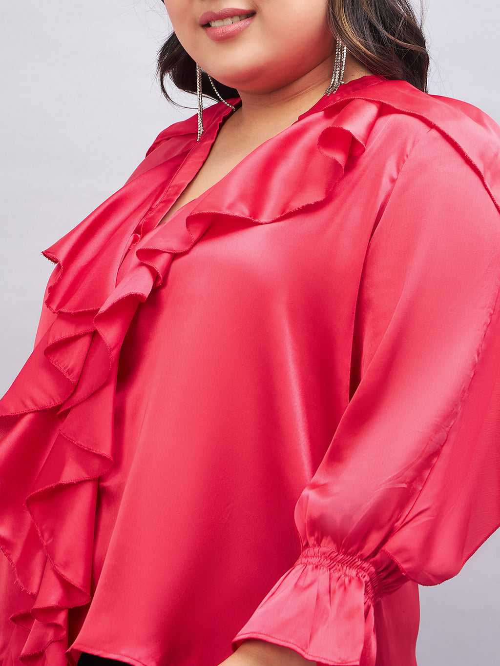 button-down collar Fuchsia Shirt