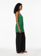 Backless Lace Up Spaghetti Strap Kurti.