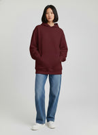 Plain Maroon Oversized Hoodie
