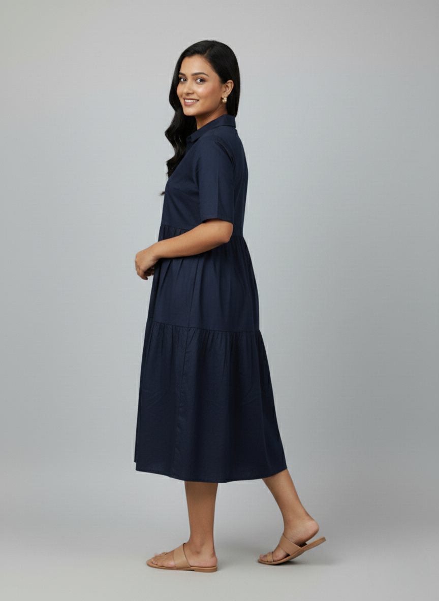Summer A line Collar Dress