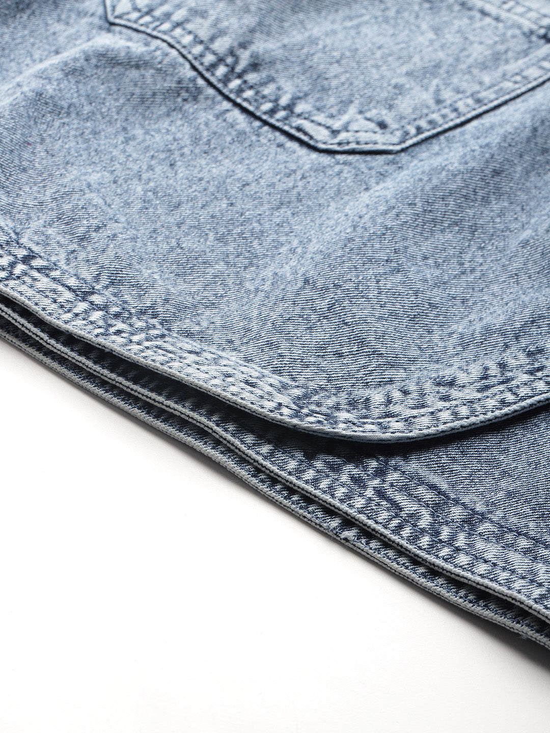 Pure Cotton Wrap Denim Mini Skirt