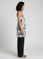 Backless Lace Up Spaghetti Strap Kurti.