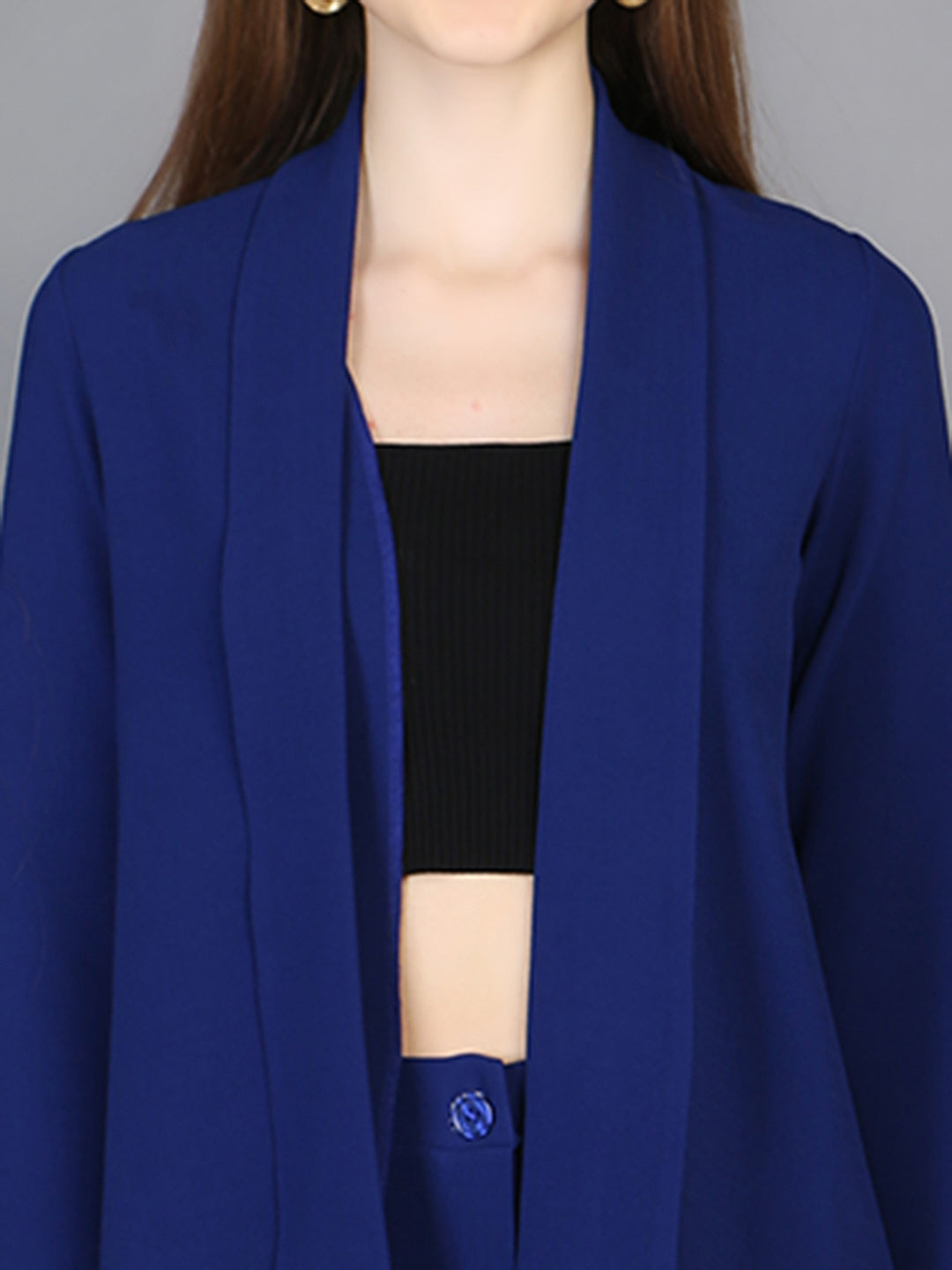 Blue Flared Trouser & Shrug Co-Ords