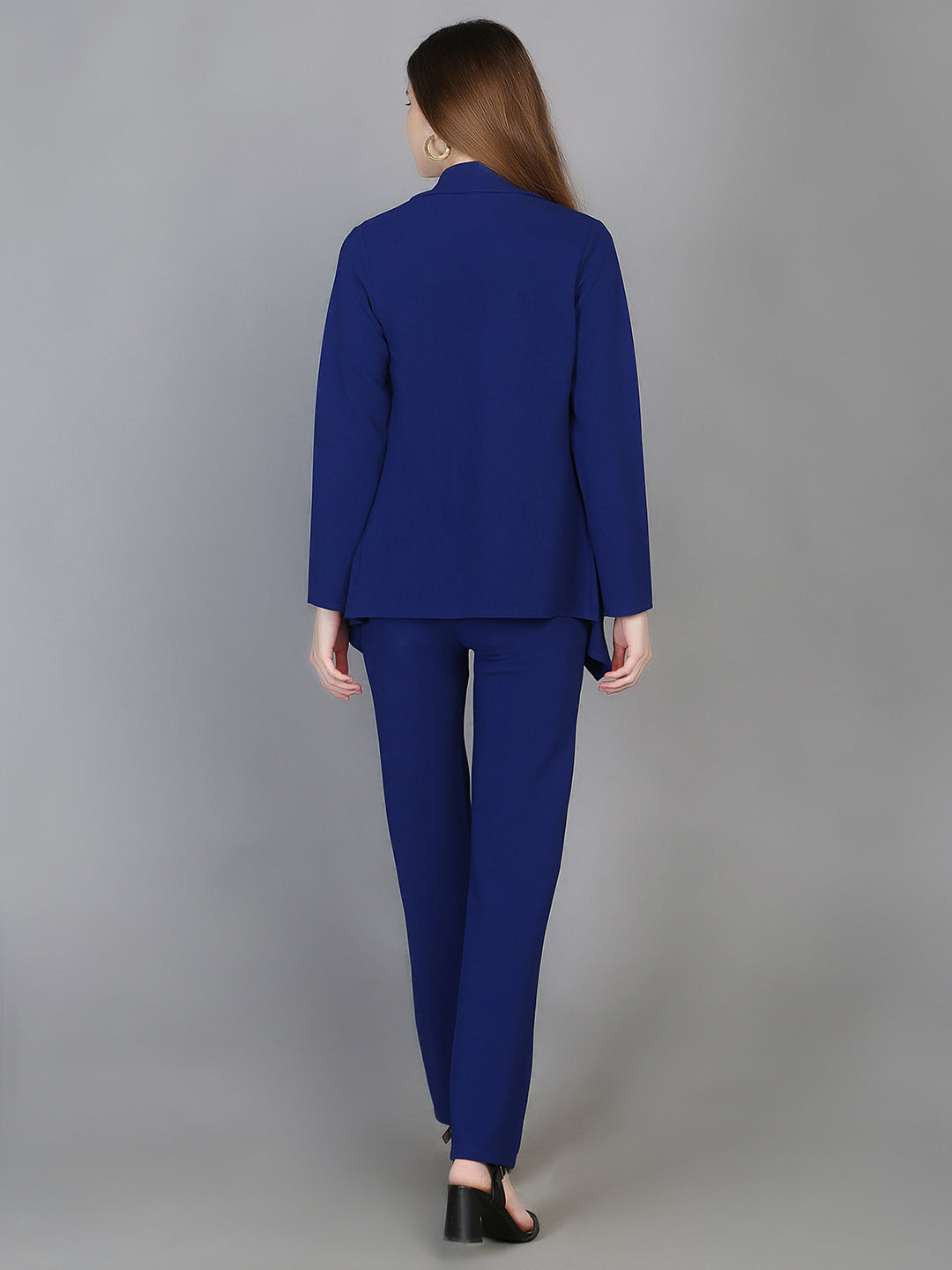 Blue Flared Trouser & Shrug Co-Ords