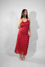 Maroon maxi dress
