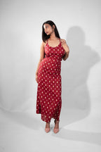 Maroon maxi dress